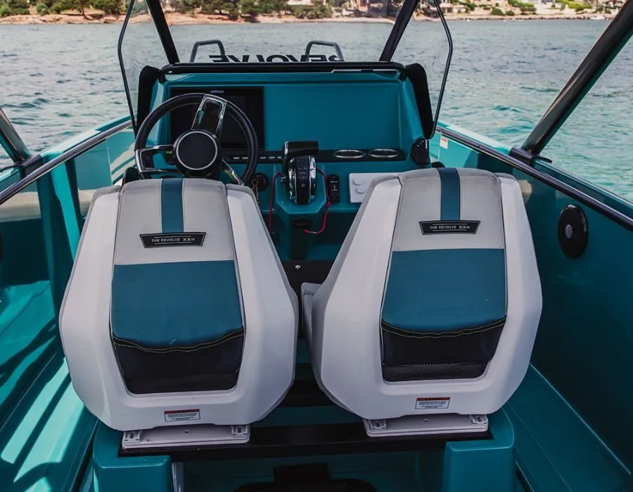 Two helm seats of the Axopar 22 Spyder
